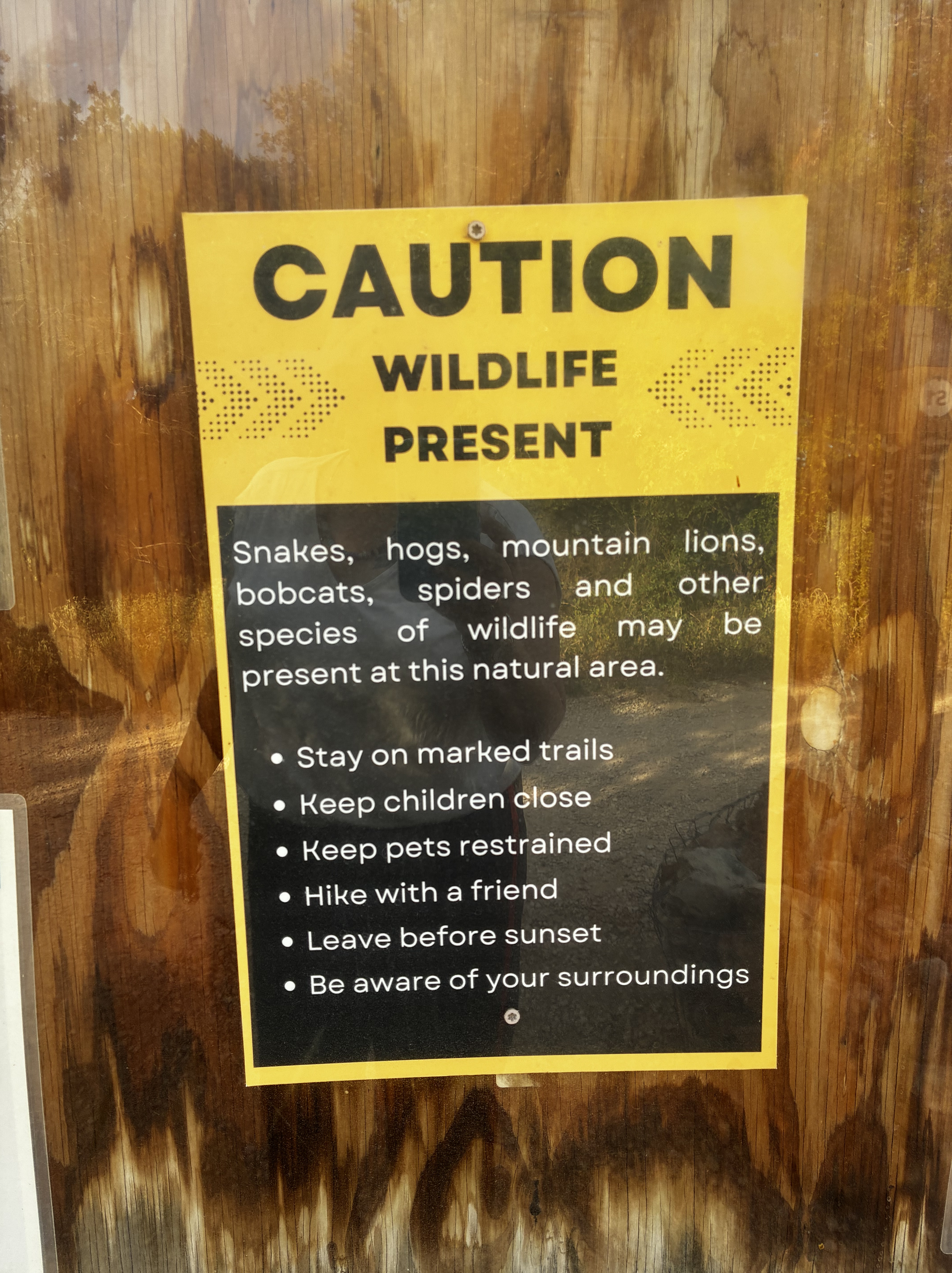 Wildlife Caution on the Trail